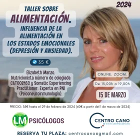Taller sobre ALIMENTACIÓN. Influencia de la alimentación en los estados emocionales (depresión y ansiedad).